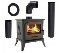 Kratki Stufa a legna in ghisa K7 Ø 130 5 kW con accessori