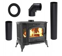 KRATKI Stufa a legna in ghisa KOZA K9 10 kW Ø150 A Ecodesign Ø130mm 10kW