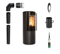 KRATKI SVEN 7 kW Stufa a Libera Installazione Ø150 Accessori Montaggio
