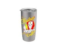 Kratom è il mio caffè esotico amanti del tè 3rd Eye Skull! Bicchiere termico in acciaio inox doppia parete