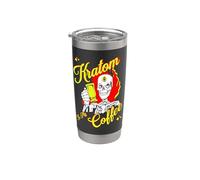 Kratom è il mio caffè esotico amanti del tè 3rd Eye Skull! Bicchiere termico in acciaio inox doppia parete