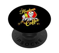 Kratom è il mio caffè esotico amanti del tè 3rd Eye Skull! PopSockets PopGrip Adesivo