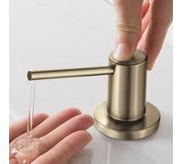 KRAUS Dispenser per sapone e lozioni da cucina in bronzo champagne anticato senza macchie, KSD-43SFACB