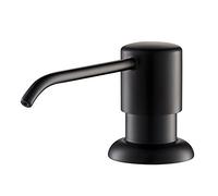 Kraus Dispenser per sapone e lozioni da cucina, in ottone massiccio, nero opaco