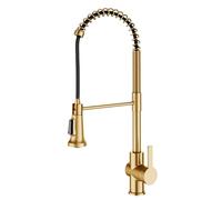 Kraus KPF-1691BB Britt Commercial Style Pull-Down Single Handle Kitchen Faucet, Brushed Brass