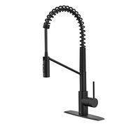 Kraus KPF-2631MB Oletto Commercial Style Pull Down Rubinetto da cucina monocomando con montaggio superiore QuickDock, nero opaco