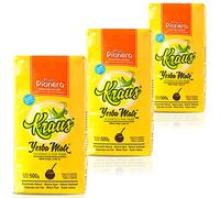 Kraus Yerba Mate Tè Pionero Suave 1.5kg (500g x 3) + Campione Regalo (40g):senza zucchero | Argentina
