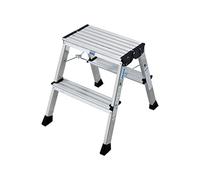 Scala Pieghevole a 2 Scalini Krause 130037 Argentato Alluminio