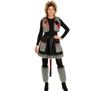 Krause & Sohn Costume da diavolo Dravina Infernale Grigio con coda lunga da donna, taglia 36-42, Carnevale (36/38)