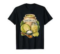 Kraut Day Calm Alimenti Fermentati Cucina Crock Crauti Maglietta