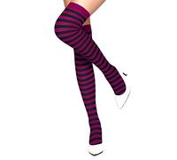 Krautwear® - Parigine da donna, per Carnevale, Cosplay anni 80, vari colori viola/nero Taglia unica