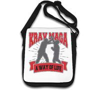 Krav Maga A Way Of Life Blocking Graphic Borsa a tracolla bianca