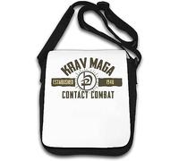 Krav Maga Contact Combat Martial Art Established 1948 - Borsa a tracolla, colore: Bianco