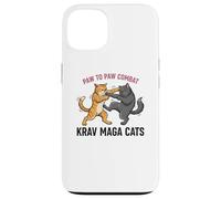 Krav Maga Divertente Gattino Autodifesa Gatto Arti Marziali Custodia per iPhone 13