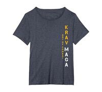 Krav Maga Fighter Arti Marziali Fan Training Combattimento Maglietta, Donna Plus-Size, Pervinca, 6X