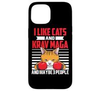 Krav Maga Gatti Israeliani Combattimento Arti Marziali Fighter Divertente Custodia per iPhone 15