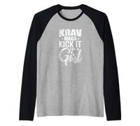 Krav Maga Kick It Like a Girl Elegance in Azione Maglia con Maniche Raglan