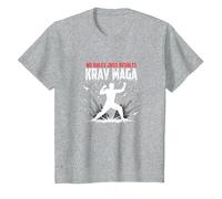 Krav Maga: Nessuna Regola Risultati Solo Potente autodifesa Maglietta, Bambini, Grigio Melange, 6 Anni