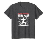 Krav Maga: Nessuna Regola Risultati Solo Potente autodifesa Maglietta, Bambini, Grigio Scuro, 6 Anni