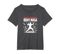 Krav Maga: Nessuna Regola Risultati Solo Potente autodifesa Maglietta, Donna Plus-Size, Grigio Scuro, 6X