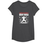Krav Maga: Nessuna Regola Risultati Solo Potente autodifesa Maglietta, Ragazze, Grigio Scuro, S