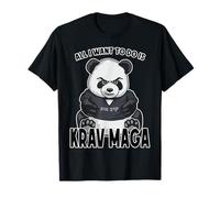 Krav Maga Panda Tutto Quello Che Voglio Fare è Un Simpatico Orso Maglietta