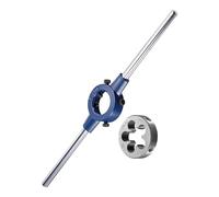 Kravonix Set di chiavi rotonde con manico per fustelle 5/16-18 UNC e supporto per fustella da 25 mm, adatto a: matrice OD da 16 mm-25 mm / matrice filettatura M7-M8, strumento manuale per la