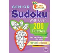 Krazy Carrot Senior Sudoku With Over 200 Puzzles (Tascabile)