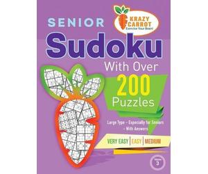 Krazy Carrot Senior Sudoku With Over 200 Puzzles (Tascabile)
