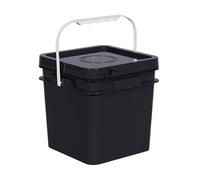 KRDPMV Secchio per Alimenti, Secchio Quadrato, Portatile, Multiuso, con Manico E Coperchio, Contenitore per Vernice, per Pesca, Garage E Campeggio, 16 Litri