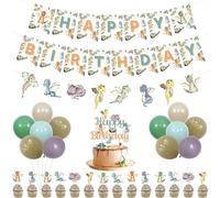 kreat4joy Decorazioni per feste di compleanno a forma di drago, ghirlanda di banner per torte e cupcake, palloncini magici ritagli per ragazzo ragazza drago baby shower decorazioni di compleanno