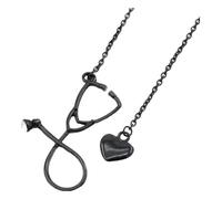 KREATIONS Collana colorata infermiera stetoscopio cuore, Klein, Metallo non prezioso, Nessuna pietra preziosa