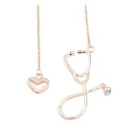 KREATIONS Collana colorata infermiera stetoscopio cuore, Klein, Metallo non prezioso, Nessuna pietra preziosa