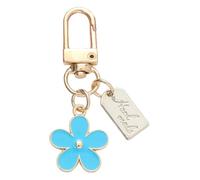 KREATIONS Piccolo smalto margherita fiore portachiavi, Blu - Portachiavi Margherita, S