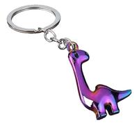 KREATIONS Portachiavi a forma di dinosauro colorato, con collo lungo, Iriscante., S