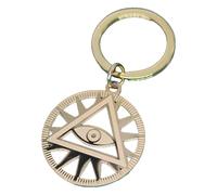 KREATIONS Portachiavi a forma di piramide, in acciaio inox, oro, moderno, oro, S