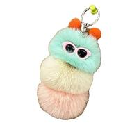 KREATIONS Portachiavi bruco fumetto - borsa ornamento accessori auto, B24-sp012-a-white, S