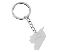 KREATIONS Portachiavi con ciondolo a forma di lettera siriana, stile etnico, Acciaio di colore C, S