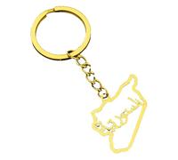 KREATIONS Portachiavi con ciondolo a forma di lettera siriana, stile etnico, Oro A, S