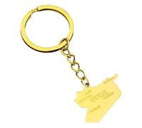 KREATIONS Portachiavi con ciondolo a forma di lettera siriana, stile etnico, Oro B, S