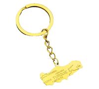 KREATIONS Portachiavi con ciondolo turco, unisex, alla moda, in acciaio al titanio, Oro A, S