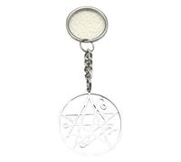 KREATIONS Portachiavi con sigillo H.P. Lovecraft Cthulhu Mythos Necronomicon, Argento A., S