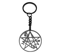 KREATIONS Portachiavi con sigillo H.P. Lovecraft Cthulhu Mythos Necronomicon, Nero A., S