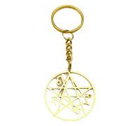 KREATIONS Portachiavi con sigillo H.P. Lovecraft Cthulhu Mythos Necronomicon, Oro A., S