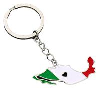 KREATIONS Portachiavi con smalto a goccia retrò per uomo e donna, Cuore dell'olio gocciolante in acciaio, S