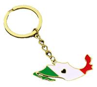 KREATIONS Portachiavi con smalto a goccia retrò per uomo e donna, Cuore di goccia d'oro, S
