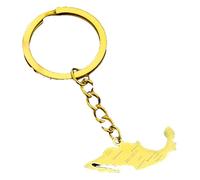 KREATIONS Portachiavi con smalto a goccia retrò per uomo e donna, Marcatura dorata lucida, S