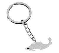 KREATIONS Portachiavi con smalto a goccia retrò per uomo e donna, Marcatura lucida in acciaio, S