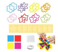 Kreativ Paket - Schnittpapier Set inklusive buntem Bastelmaterial Glasbild Vorlagen, fantasievolle Ausschnitt Lernkarten, handwerkliche Designimpulse | Schulraum Feier Dekorationsprojekt