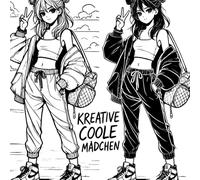 Kreative Coole Mädchen!! Ein Ausmalbuch für Jung und Alt. Mit Charakteren die zum Leben erweckt werden wollen.